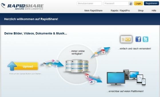 RapidShare hat ein neues Tarifmodell angekündigt. (Bild: Screenshot rapidshare.com) RapidShare hat ein neues Tarifmodell angekündigt. (Bild: Screenshot rapidshare.com)