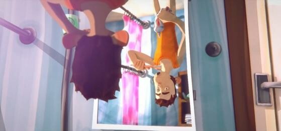 Reverso zeigt das Leben von Barney, der aus irgendeinem Grund auf dem Kopf steht. (Bild: Screenshot Vimeo/ArtFx) Reverso zeigt das Leben von Barney, der aus irgendeinem Grund auf dem Kopf steht. (Bild: Screenshot Vimeo/ArtFx)