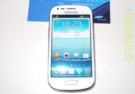 Das Samsung Galaxy S3 Mini feiert in Frankfurt am Main seine Weltpremiere. (Bild: netzwelt) Das Samsung Galaxy S3 Mini feiert in Frankfurt am Main seine Weltpremiere. (Bild: netzwelt)