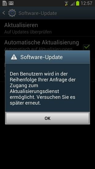 Das Software-Update auf Android 4.1.2 steht für alle Samsung Galaxy S3 ohne Branding zur Verfügung. (Bild: Screenshot) Das Software-Update auf Android 4.1.2 steht für alle Samsung Galaxy S3 ohne Branding zur Verfügung. (Bild: Screenshot)