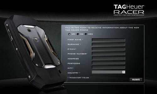 Tag Heuer bringt im Juli mit dem Racer ein Luxus-Smartphone auf Android-Basis auf den Markt. (Bild: Screenshot Tag Heuer) Tag Heuer bringt im Juli mit dem Racer ein Luxus-Smartphone auf Android-Basis auf den Markt. (Bild: Screenshot Tag Heuer)