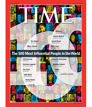 Das Time Magazine hat die 100 einflussreichsten Personen 2012 gewählt. (Bild: Time Magazine) Das Time Magazine hat die 100 einflussreichsten Personen 2012 gewählt. (Bild: Time Magazine)