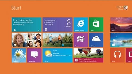 Der verkachelte Startbildschirm von Windows 8 passt nicht zu einem Desktop-Betriebssystem. (Bild: Microsoft) Der verkachelte Startbildschirm von Windows 8 passt nicht zu einem Desktop-Betriebssystem. (Bild: Microsoft)
