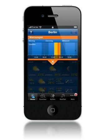 Die Weather Pro-App warnt nun auch vor Unwetter. (Bild: Meteo Group) Die Weather Pro-App warnt nun auch vor Unwetter. (Bild: Meteo Group)
