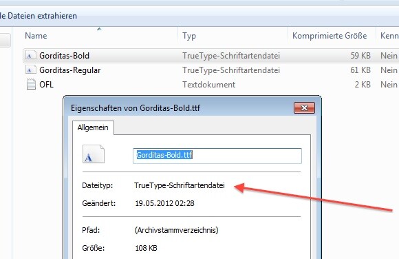 Windows 7 unterstützt neben OpenType auch das TrueType-Format. (Bild: netzwelt) Windows 7 unterstützt neben OpenType auch das TrueType-Format. (Bild: netzwelt)