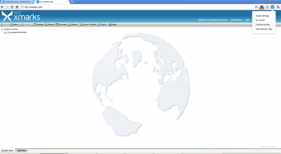 Mit Xmarks kann man über den Browser jederzeit auf die Bookmarks zugreifen - unabhängig von Betriebssystem und Browser. (Bild: Screenshot) Mit Xmarks kann man über den Browser jederzeit auf die Bookmarks zugreifen - unabhängig von Betriebssystem und Browser. (Bild: Screenshot)