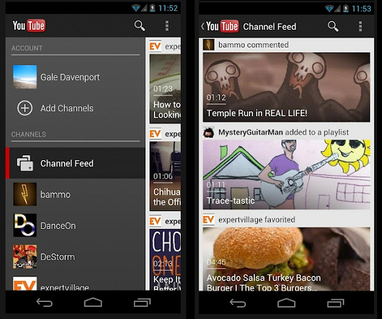 Die YouTube-App für Android hat eine neue Benutzeroberfläche erhalten. (Bild: Screenshot play.google.com) Die YouTube-App für Android hat eine neue Benutzeroberfläche erhalten. (Bild: Screenshot play.google.com)