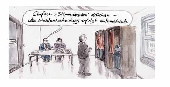 Die Zeit der Wahlcomputer ist erst einmal wieder vorbei. (Bild: Chaos Computer Club) Die Zeit der Wahlcomputer ist erst einmal wieder vorbei. (Bild: Chaos Computer Club)