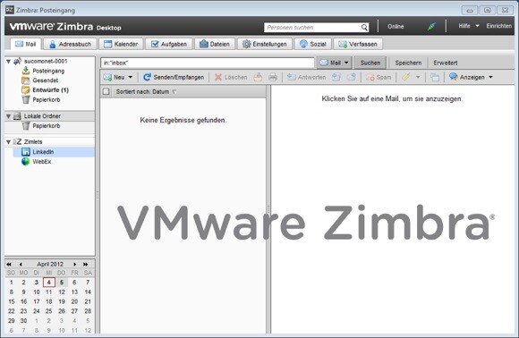Zimbra Desktop ist eine leistungsstarke und kostenlose Mail/PIM-Anwendung. (Bild: netzwelt) Zimbra Desktop ist eine leistungsstarke und kostenlose Mail/PIM-Anwendung. (Bild: netzwelt)