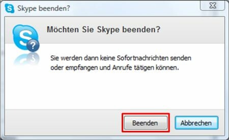 Skype beenden (Bild: Seaside // the sz development) Skype beenden (Bild: Seaside // the sz development)