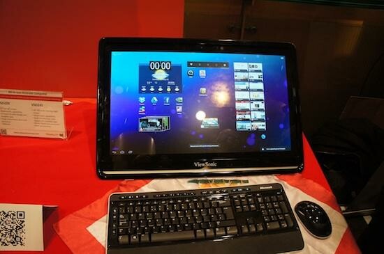 Android 4.1 auf einem 24 Zoll großen Monitor: Viewsonic VSD241 auf dem MWC in Barcelona. (Bild: netzwelt) Android 4.1 auf einem 24 Zoll großen Monitor: Viewsonic VSD241 auf dem MWC in Barcelona. (Bild: netzwelt)