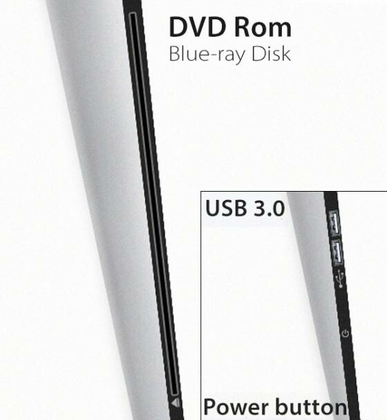 Die Anschlüsse verlegt Designer Almasov Aibek an die Seite des Apple-Rechners. (Bild: yankodesign.com) Die Anschlüsse verlegt Designer Almasov Aibek an die Seite des Apple-Rechners. (Bild: yankodesign.com)