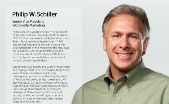 Apples Marketing-Chef Phil Schiller: Kritik an der Android-Fragmentierung, (Bild: Screenshot apple.de) Apples Marketing-Chef Phil Schiller: Kritik an der Android-Fragmentierung, (Bild: Screenshot apple.de)