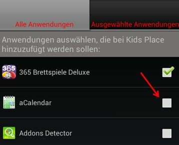 Apps zu Kids Place hinzufügen (Bild: Kids Place // kiddoware) Apps zu Kids Place hinzufügen (Bild: Kids Place // kiddoware)