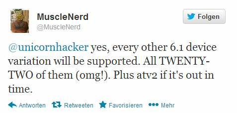 Bald ist es wohl soweit: Das Untethered Jailbreak für iOS 6 steht in den Startlöchern. Offenbar hat Apple die Lücke, die von den Hackern ausgenutzt wird, mit dem aktuellen Update nicht behoben (Bild: Twitter.com) Bald ist es wohl soweit: Das Untethered Jailbreak für iOS 6 steht in den Startlöchern. Offenbar hat Apple die Lücke, die von den Hackern ausgenutzt wird, mit dem aktuellen Update nicht behoben (Bild: Twitter.com)