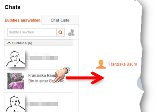 Bild 3: Vorhandenen Chat weiterführen. (Bild: Screenshot) Bild 3: Vorhandenen Chat weiterführen. (Bild: Screenshot)