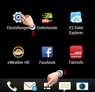 Bild1: Android Einstellungen öffnen. (Bild: Screenshot) Bild1: Android Einstellungen öffnen. (Bild: Screenshot)
