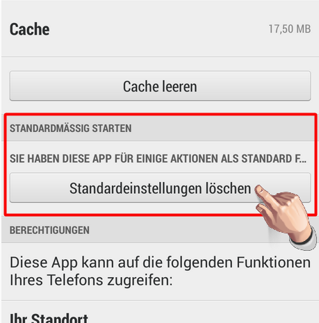 Bild3: Standardeinstellung zurücksetzen. (Bild: Screenshot) Bild3: Standardeinstellung zurücksetzen. (Bild: Screenshot)