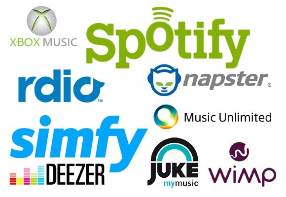 Deezer, Spotify, Simfy, Napster, Juke, Rdio, Xbox Music, Wimp und Music Unlimited gehören zu den getesteten Streaming-Diensten. (Bild: netzwelt) Deezer, Spotify, Simfy, Napster, Juke, Rdio, Xbox Music, Wimp und Music Unlimited gehören zu den getesteten Streaming-Diensten. (Bild: netzwelt)