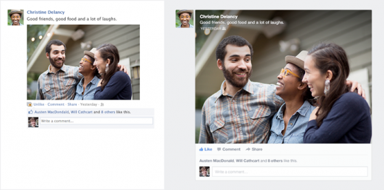 Fotos werden im Vergleich zu vorher größer angezeigt. (Bild: Facebook) Fotos werden im Vergleich zu vorher größer angezeigt. (Bild: Facebook)