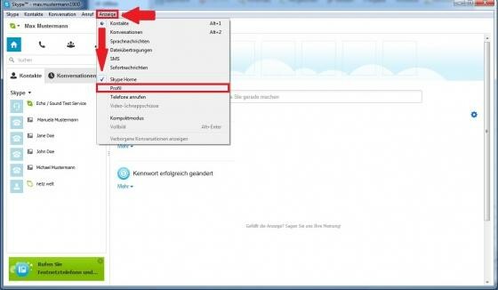 Ihren Skype-Namen können Sie ganz leicht über Ihr Profil anpassen. (Bild: Screenshot Skype) Ihren Skype-Namen können Sie ganz leicht über Ihr Profil anpassen. (Bild: Screenshot Skype)