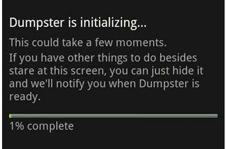 Initialisierung der App (Bild: Dumpster) Initialisierung der App (Bild: Dumpster)