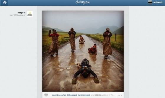 Der Instagram Newsfeed lässt sich nun auch am Desktop-Rechner einsehen. (Bild: Screenshot) Der Instagram Newsfeed lässt sich nun auch am Desktop-Rechner einsehen. (Bild: Screenshot)