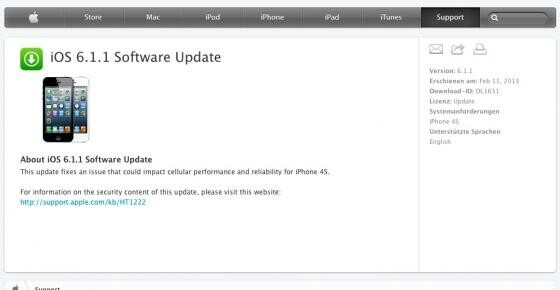 Das iOS-Update soll Empfangsprobleme beim iPhone 4S beheben. (Bild: Apple.com) Das iOS-Update soll Empfangsprobleme beim iPhone 4S beheben. (Bild: Apple.com)