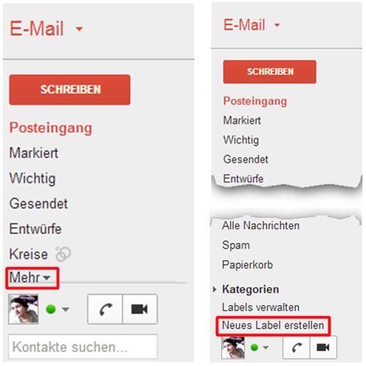 Labelverwaltung in der GMail-Weboberfläche aufrufen. (Bild: Screenshot) Labelverwaltung in der GMail-Weboberfläche aufrufen. (Bild: Screenshot)