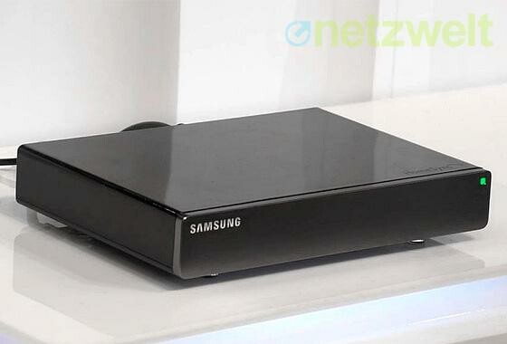Macht Apple TV Konkurrenz: Samsungs Android-Player mit Festplatte HomeSync. (Bild: netzwelt) Macht Apple TV Konkurrenz: Samsungs Android-Player mit Festplatte HomeSync. (Bild: netzwelt)