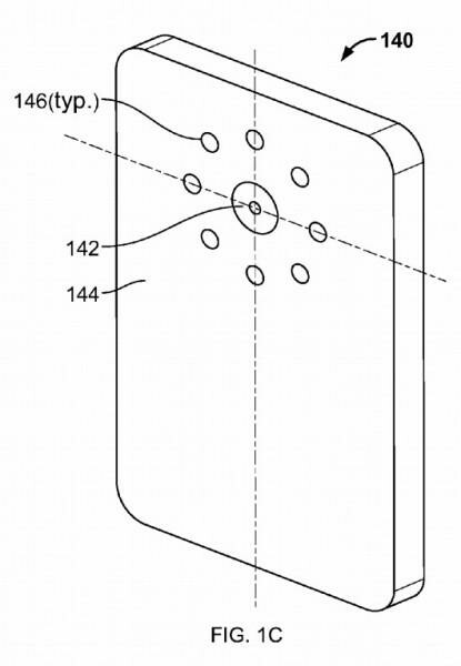 Mehr Licht für bessere Fotos: Die LED könnten laut Google nicht nur kreisförmig sondern auch variabel angeordnet werden. (Bild: United States Patent and Trademark Office) Mehr Licht für bessere Fotos: Die LED könnten laut Google nicht nur kreisförmig sondern auch variabel angeordnet werden. (Bild: United States Patent and Trademark Office)