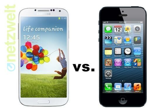 Auf dem Papier schlägt das Galaxy S4 das iPhone 5 bereits um Längen. (Bild: netzwelt) Auf dem Papier schlägt das Galaxy S4 das iPhone 5 bereits um Längen. (Bild: netzwelt)