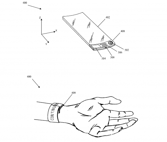 In dem Patent sind die Funktionen und der Aufbau des Armbands genau geschildert. (Bild: US-Patentamt) In dem Patent sind die Funktionen und der Aufbau des Armbands genau geschildert. (Bild: US-Patentamt)