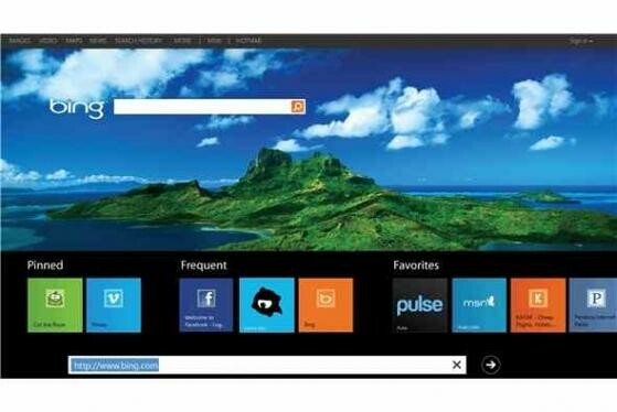 Pinned Websites im neuen Internet Explorer 10. (Bild: Microsoft) Pinned Websites im neuen Internet Explorer 10. (Bild: Microsoft)