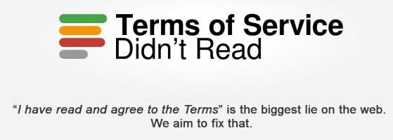 Auf der Plattform Terms of Service; Didn't Read werden AGB entschlüsselt. (Bild: Screenshot tos-dr.info) Auf der Plattform Terms of Service; Didn't Read werden AGB entschlüsselt. (Bild: Screenshot tos-dr.info)