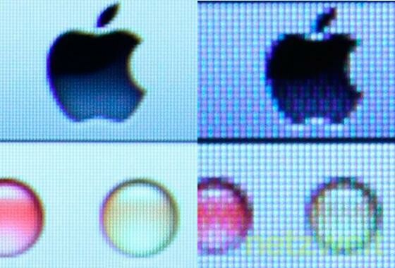 Der Retina-Effekt beim Apple MacBook: Einzelne Pixel sind mit dem Auge kaum mehr zu erkennen. (Bild: netzwelt) Der Retina-Effekt beim Apple MacBook: Einzelne Pixel sind mit dem Auge kaum mehr zu erkennen. (Bild: netzwelt)