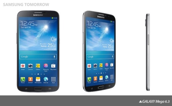 Das Samsung Galaxy Mega 6.3 ist das weltweit größte Smartphone. (Bild: Samsung) Das Samsung Galaxy Mega 6.3 ist das weltweit größte Smartphone. (Bild: Samsung)