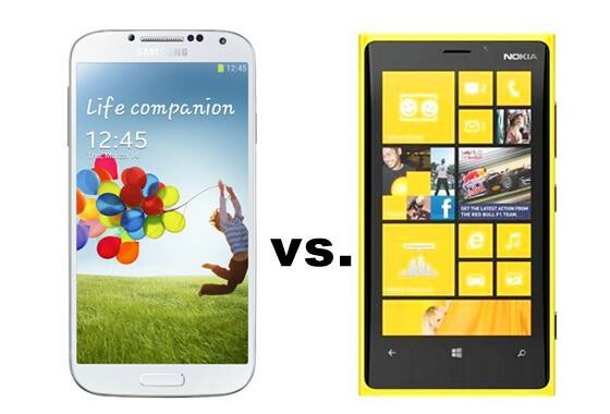 Das Samsung Galaxy S4 (links) trifft im netzwelt-Vergleich auf das Nokia Lumia 920 (rechts). (Bild: Hersteller, Montage: netzwelt) Das Samsung Galaxy S4 (links) trifft im netzwelt-Vergleich auf das Nokia Lumia 920 (rechts). (Bild: Hersteller, Montage: netzwelt)