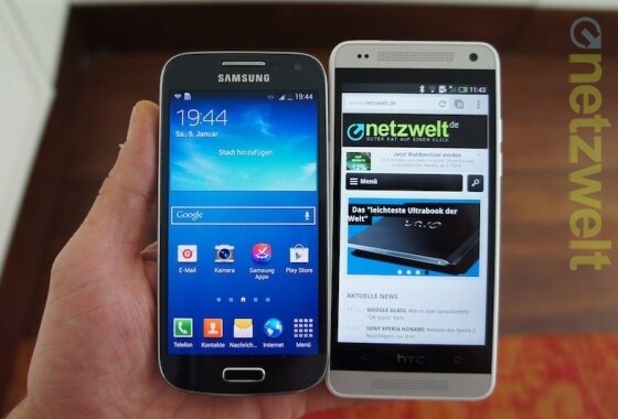 Das Samsung Galaxy S4 Mini (links) und das HTC One Mini (rechts) liefern sich ein erbittertes Duell um die Gunst der Käufer. (Bild: netzwelt) Das Samsung Galaxy S4 Mini (links) und das HTC One Mini (rechts) liefern sich ein erbittertes Duell um die Gunst der Käufer. (Bild: netzwelt)
