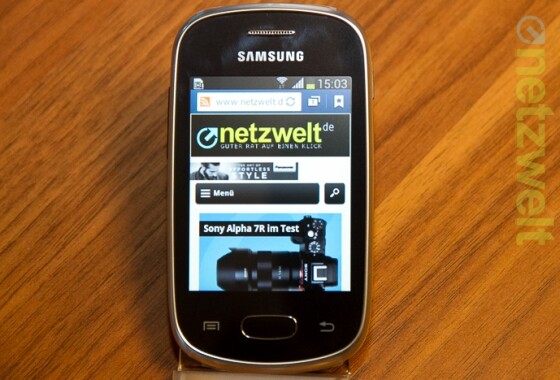 Das Samsung Galaxy Star läuft mit Android 4.1 Jelly Bean. (Bild: netzwelt) Das Samsung Galaxy Star läuft mit Android 4.1 Jelly Bean. (Bild: netzwelt)