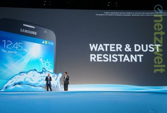 Samsung stellte in London mit dem S4 Active eine robuste Galaxy S4-Variante vor. (Bild: netzwelt) Samsung stellte in London mit dem S4 Active eine robuste Galaxy S4-Variante vor. (Bild: netzwelt)
