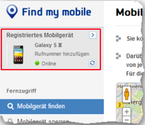 SamsungDive Webportal zeigt verbundenes Gerät an. (Bild: Screenshot) SamsungDive Webportal zeigt verbundenes Gerät an. (Bild: Screenshot)