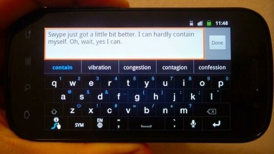 In seiner neusten Version verfügt Swype über einige Verbesserungen. (Bild: gizmodo.com) In seiner neusten Version verfügt Swype über einige Verbesserungen. (Bild: gizmodo.com)