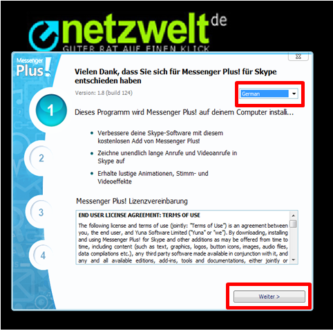 Skype plus 2 (Bild: Screenshot netzwelt) Skype plus 2 (Bild: Screenshot netzwelt)