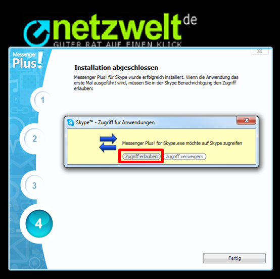 Skype plus 5 (Bild: Screenshot netzwelt) Skype plus 5 (Bild: Screenshot netzwelt)