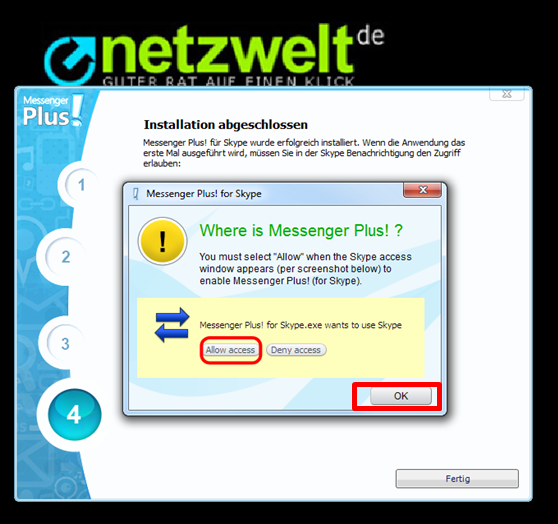 Skype plus 6 (Bild: Screenshot netzwelt) Skype plus 6 (Bild: Screenshot netzwelt)