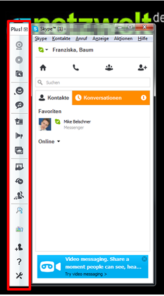 Skype plus 8 (Bild: Screenshot netzwelt) Skype plus 8 (Bild: Screenshot netzwelt)