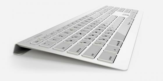 So stellen sich die beiden Designer ihre E-Ink-Tastatur vor. (Bild: Yanko Design/Maxim Mezentsev & Aleksander Suhih) So stellen sich die beiden Designer ihre E-Ink-Tastatur vor. (Bild: Yanko Design/Maxim Mezentsev & Aleksander Suhih)