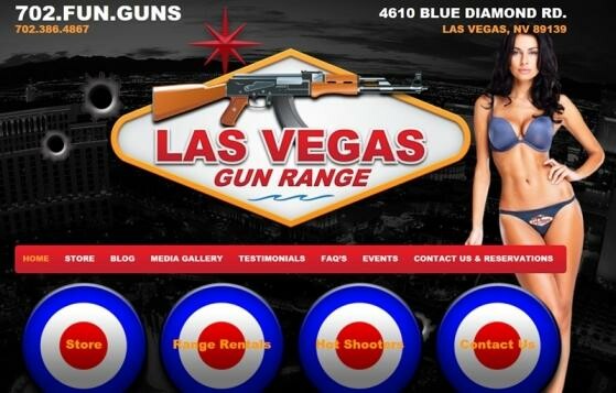 Hier sind sogar Schusswaffen ein Teil des Showbusiness. Die Homepage eines Waffengeschäfts in Las Vegas. (Bild: lasvegasgunrange.net) Hier sind sogar Schusswaffen ein Teil des Showbusiness. Die Homepage eines Waffengeschäfts in Las Vegas. (Bild: lasvegasgunrange.net)