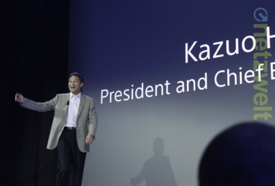 Sony-Chef Kazuo Hirai führt durch die Pressekonferenz. (Bild: netzwelt) Sony-Chef Kazuo Hirai führt durch die Pressekonferenz. (Bild: netzwelt)